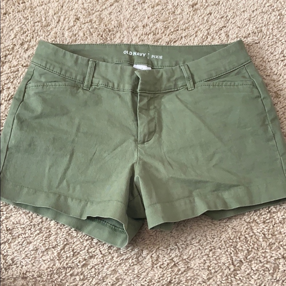 Army green shorts
